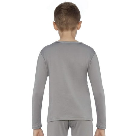 Rocky Boys Fleece Lined Thermal Long Sleeve Top Crewneck Underwear Base Layer T-Shirt